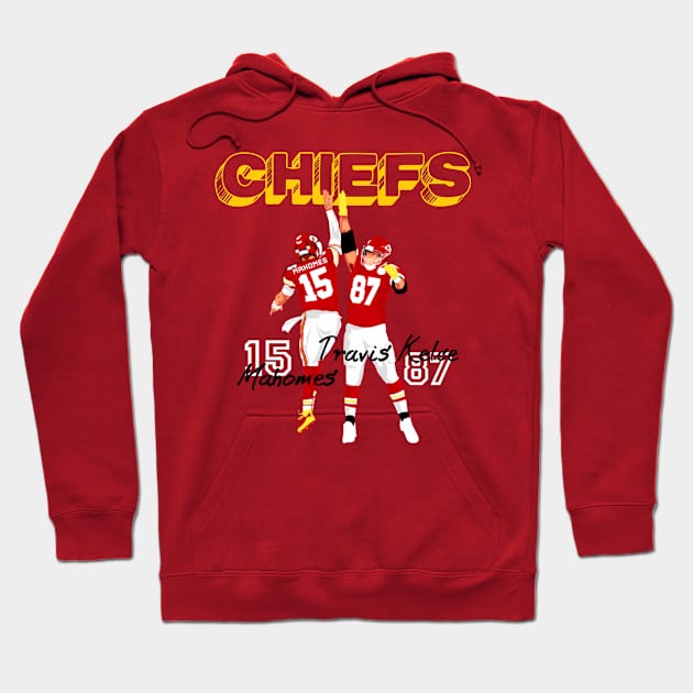 Chiefs : Patrick mahomes x Travis Kelce Hoodie by Mic jr